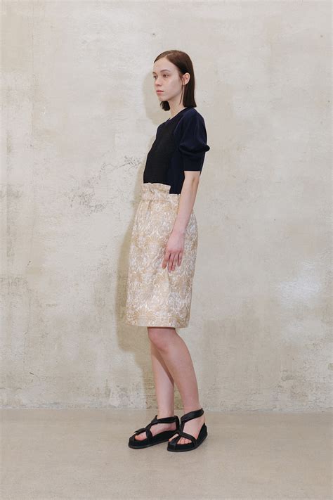 Jacquard Banding Skirt Beige Clu Too