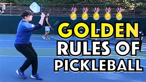 The Five Golden Rules Of Pickleball YouTube