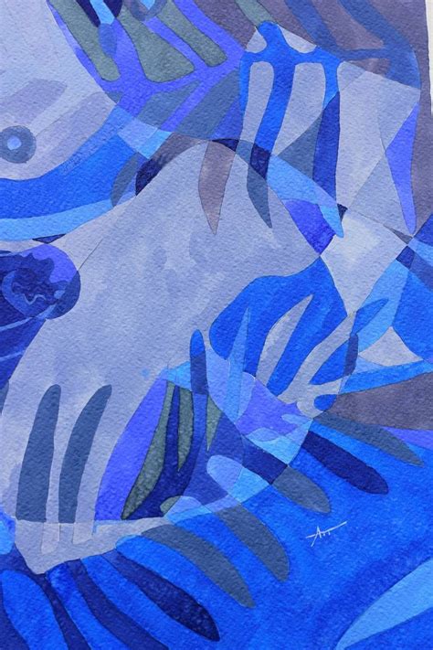 Abstract Nude N Blue Painting By Aur Lie Tbd Saatchi Art