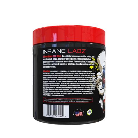 Insane Labz Psychotic High Stimulant Pre Workout Powder Extreme