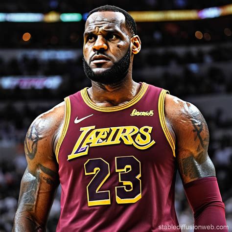 lebron james portrait stable diffusion