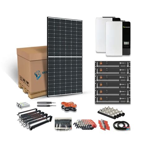 Kit Solaire 9000W Autonome Growatt 48V 230V 10KW Stockage Batterie