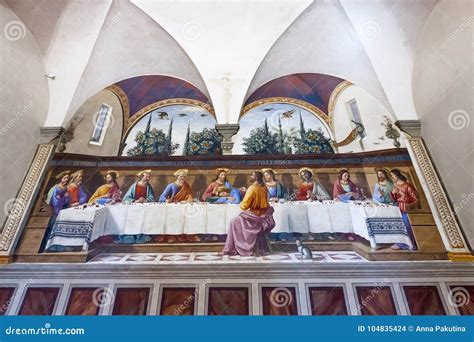 Fresco Last Supper Of Ghirlandaio In The Refectory Of The Monastery Of