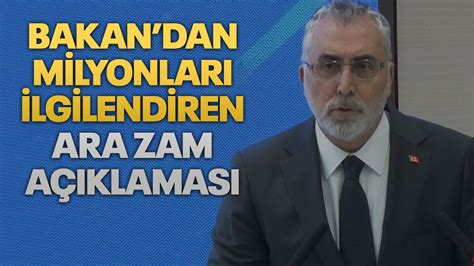 Bakandan Milyonları ilgilendiren ara zam açıklaması Kocaeli Barış