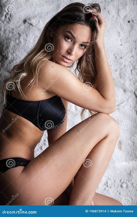 Beauty Of Woman Body And Lingerie Concept Beautiful Blond Female