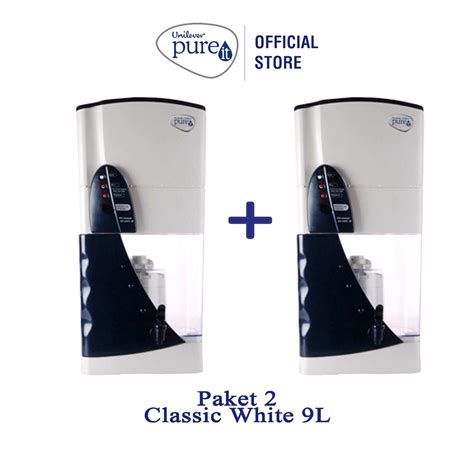 Jual Unilever Pureit Water Purifier Classic White 9L Paket 2pcs