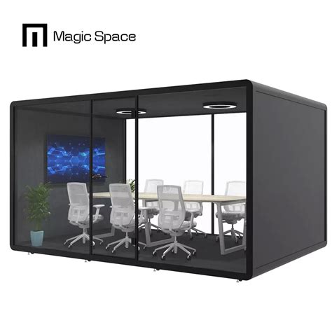 Soundproof Office Pod Sound Proof Modern Office Acoustic Soft Curved