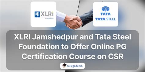 Xlri Jamshedpur And Tata Steel Foundation To Offer Online Pg