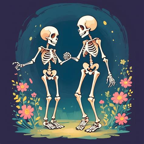 Premium Photo | Cute Skeleton Couple