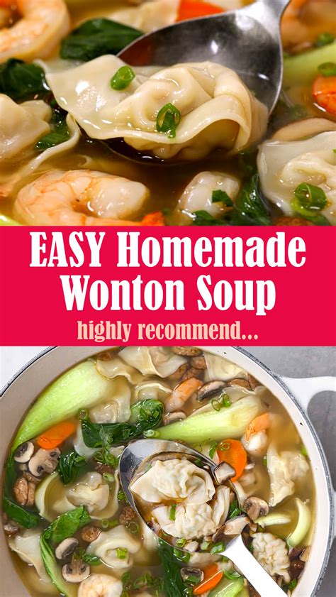 Easy Homemade Wonton Soup Recipe Daydream Believer