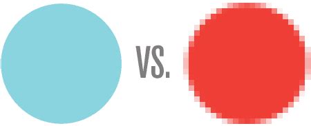 Vector And Raster Compared Images Difference Between Bitmap And