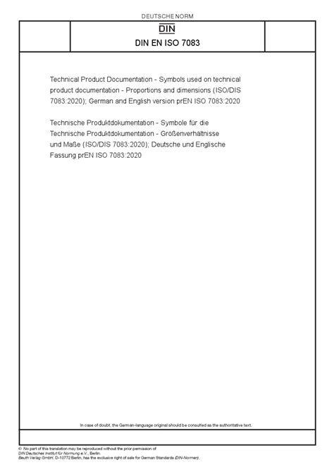 DIN EN ISO 7083 - European Standards