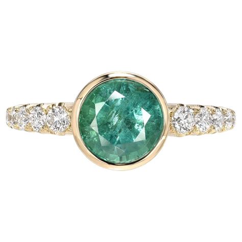 Denouement Emerald And Diamond Ring In K Yellow Gold By Nixin Jewelry