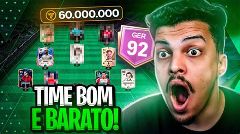 ABSURDO TIME BOM E BARATO NO FC MOBILE MONTEI O MELHOR TIME 60