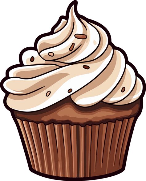 AI generated Chocolate cupcake clipart design illustration 36519687 PNG