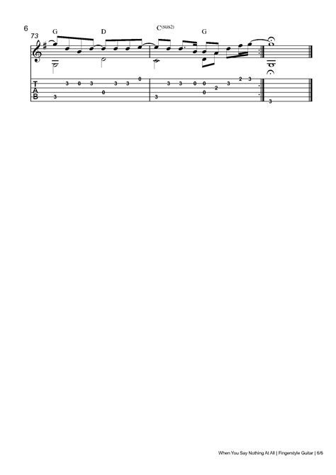 When You Say Nothing At All Fingerstyle Tabs Dondee S Guitar