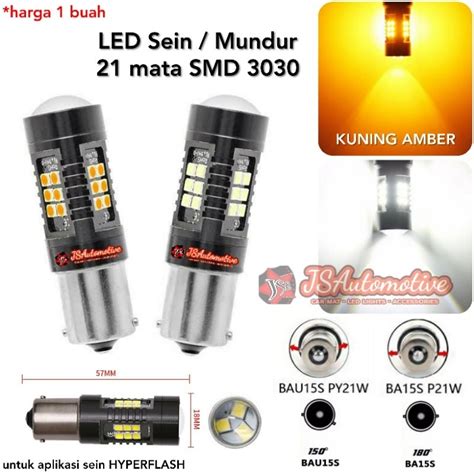 Jual Lampu LED Sein DAJJAL 21mata Kedip Cepat BAU15S BA15S T20 7440