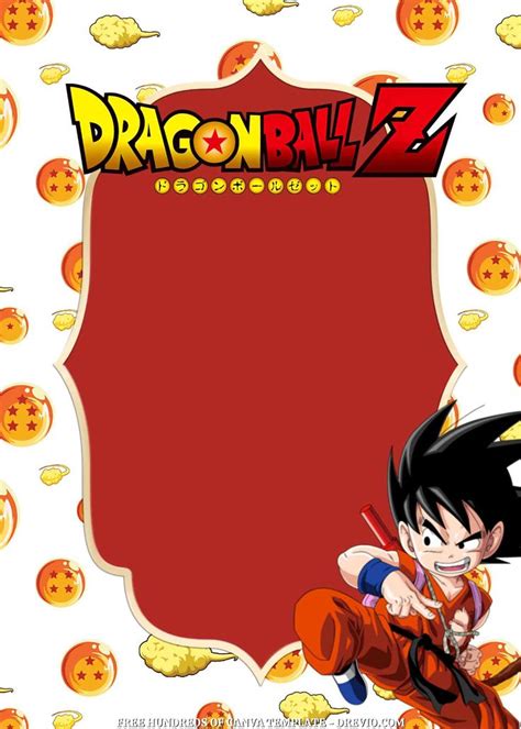 FREE 14 Dragon Ball Canva Birthday Invitation Templates Birthday