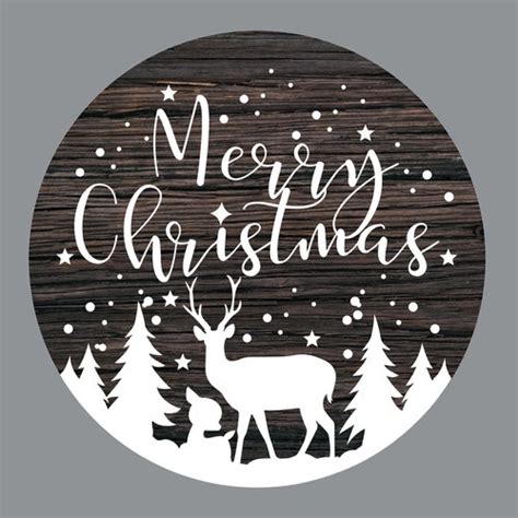 Merry Christmas Door Hanger Digital Cut Files Christmas Svg Etsy