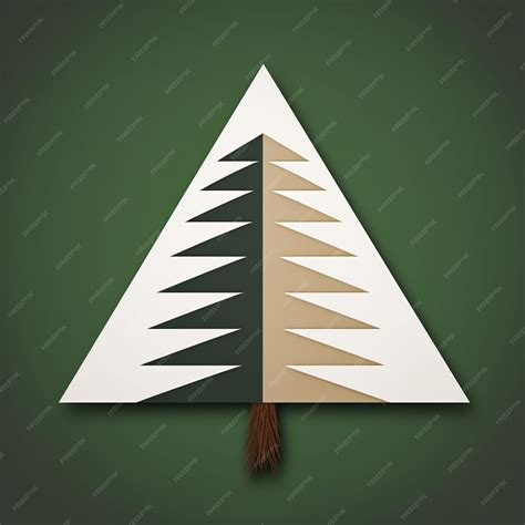 Premium Photo Minimalist Pine Tree Artwork