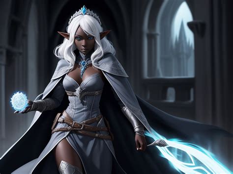 Convert Pictures Solo Female Drow Elf Adventurer Black Skin