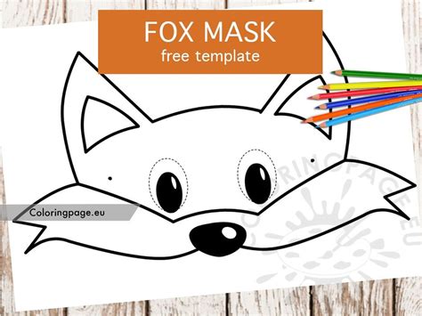 Fox mask | Coloring Page