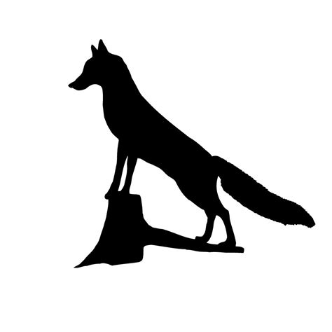 Fox Silhouette Fox Silhouette Silhouette Art Animal Stencil