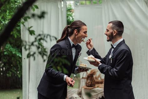 Happy Gay Man In Formal Wear Stock Photo Image Of Love Blur