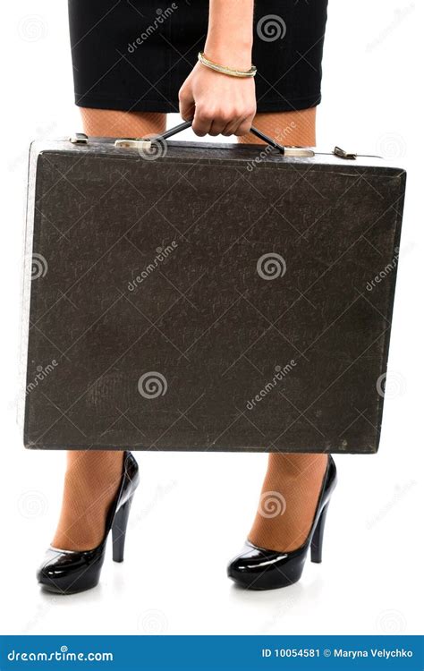 Woman and attache case stock image. Image of businesswoman - 10054581