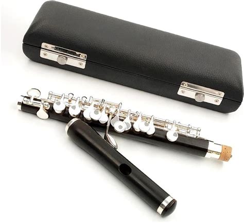 Amazon.com: Professionals Flutes Ebony Piccolo C Key Half-size Flute Silver Plated Keys Piccolo ...