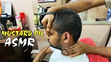 Asmr Heavy Oil Head Massage Mustard Oil Asmr Indian Massage Indian Barber Youtube