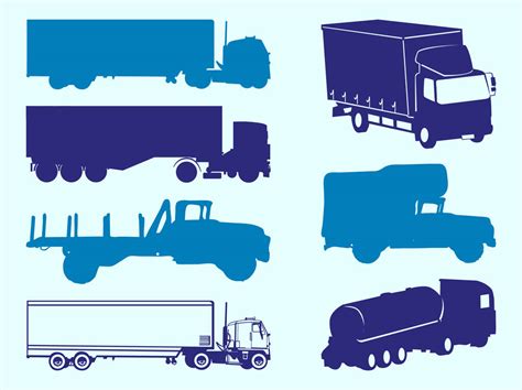 Trucks Silhouettes Graphics Vector Art & Graphics | freevector.com