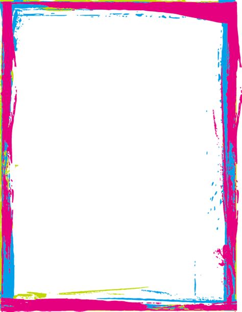 School Png Frame Page Borders Design Colorful Borders 9b4