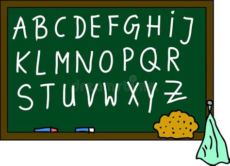 Blackboard Alphabet Stock Illustration Illustration Of Blackboard