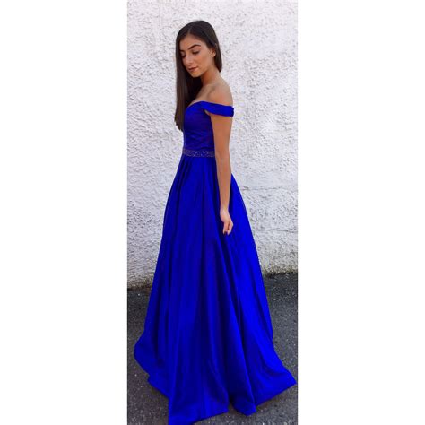 Off The Shoulder Mermaid Royal Blue Long Prom Dress Evening Dress On Luulla