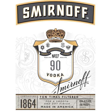 Smirnoff No 27 90 Proof Vodka Goros Liquor