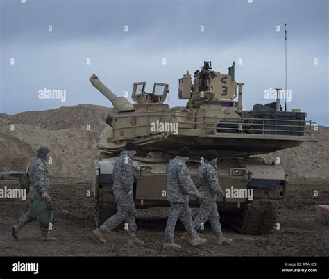 M1A2 Abrams Tanks From A Company 2 116th Cavalry Brigade Combat Team