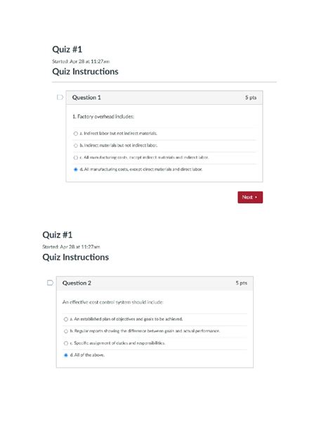 Actg Quiz Cost Accounting Actg Studocu