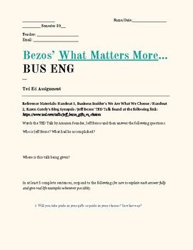 TED Talks Lesson: Jeff Bezos' What Matters More Than Talent Speech