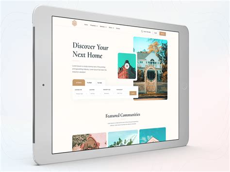 Hommie Real Estate Webpage On Behance