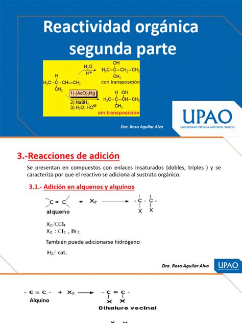 Diapositivas Reactividad Orgánica Parte 2 Pdf Cetona Benceno