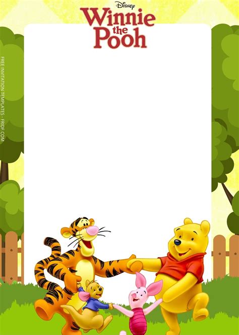 FREE Winnie The Pooh Birthday Invitation Templates Nel 2024