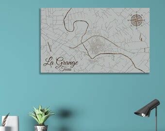 La Grange, Texas Map - Etsy