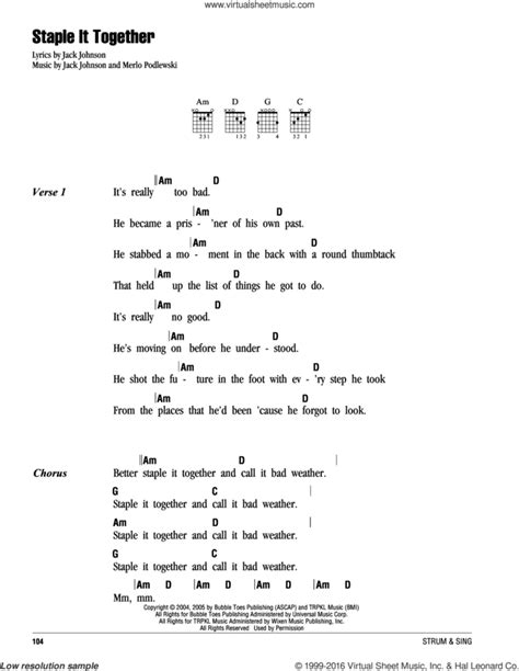 Better Together Jack Johnson Guitar Chords