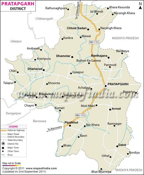 District Map Of Pratapgarh Map Districts Rajasthan