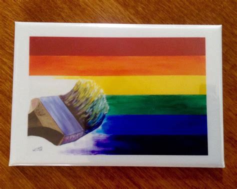 Gay Pride Flag Magnet Lgbtq Pride Flag Magnet Unfinished Etsy