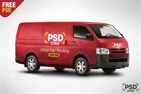 Free Cargo Van Vehicle Branding Mockup Psd Psfiles