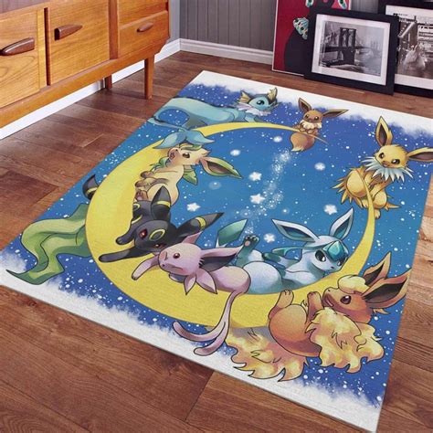 Alle Evoli Entwicklungen Pokemon Auf Dem Mond Teppich Amzpodprints