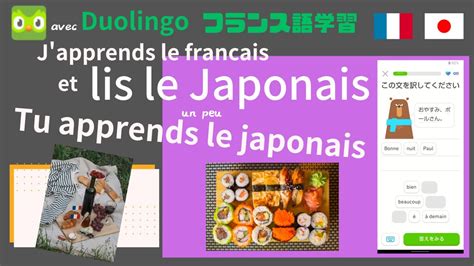 Duolingo 日本語でフランス語学習 25 Je lis le japonais Tu peux apprendre un peu de