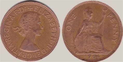 Großbritannien 1 Penny One Penny 1964 Course Coin Vf Ma Shops